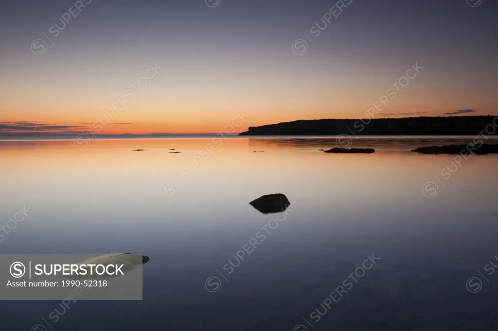 Sunrise at Lion´s Head in Georgian Bay, Bruce Peninsula, Ontario Canada