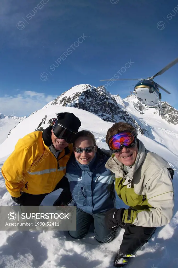 Helicopter Skiing, Coast Mountains, British Columbia, Canada.