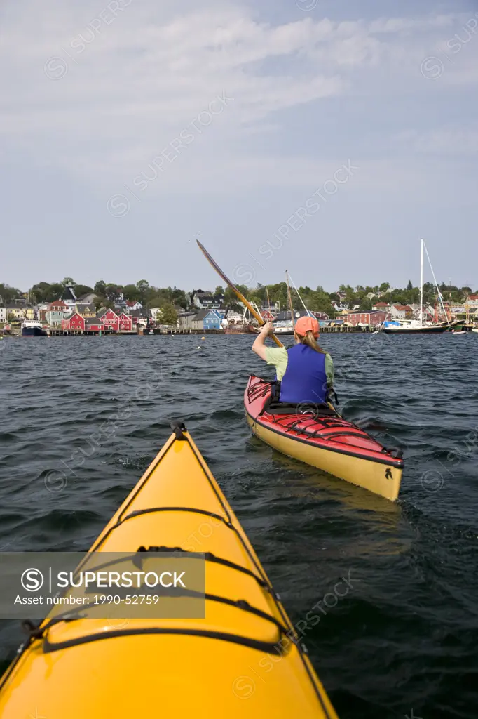 Sea_kayaking in Lunenburg, Nova Scotia, Canada.