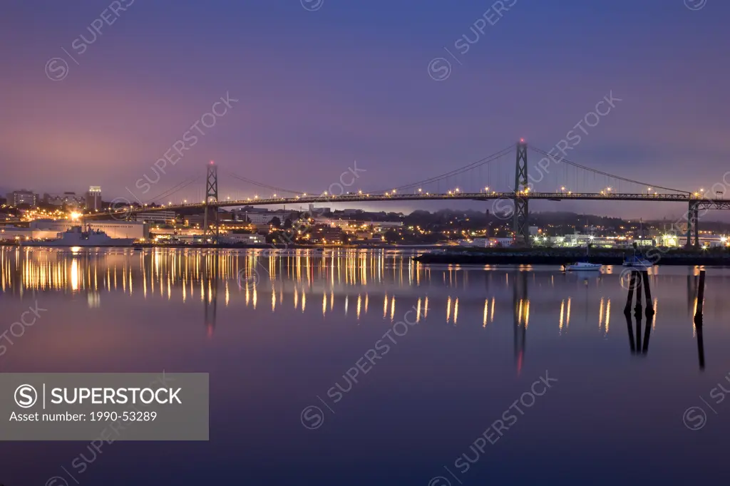 Angus L. Macdonald Bridge and Halifax Harbour, Halifax, Nova Scotia, Canada