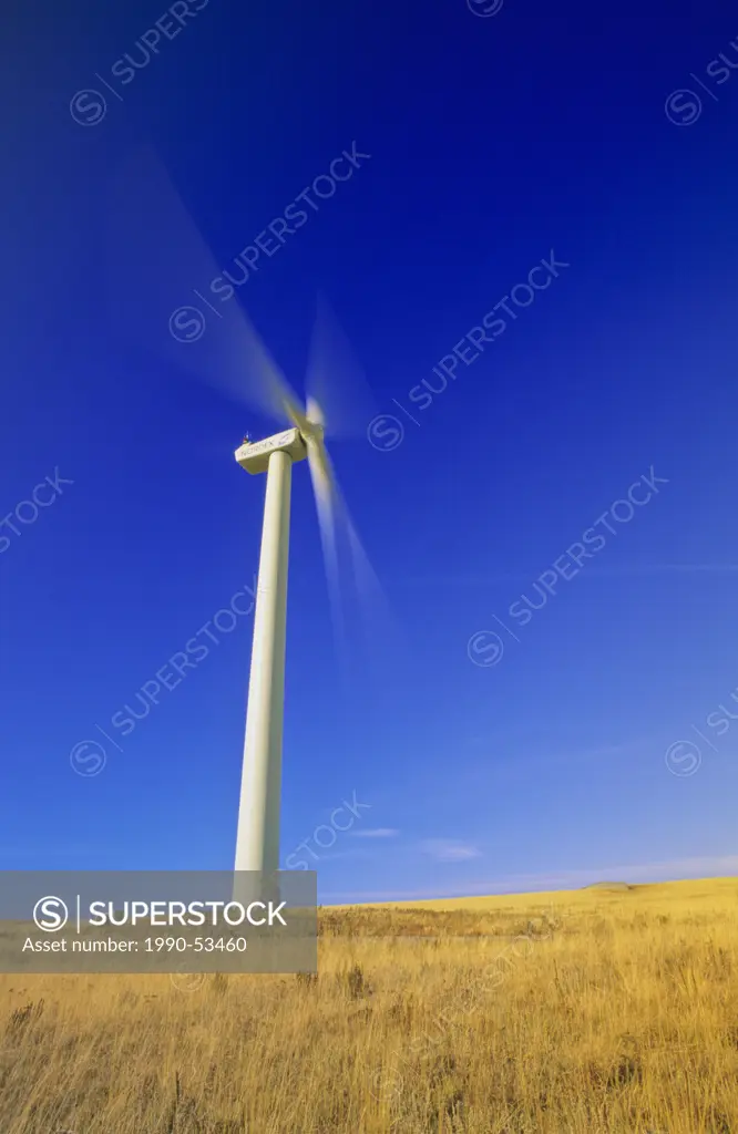 Wind energy turbine, British Columbia, Canada.