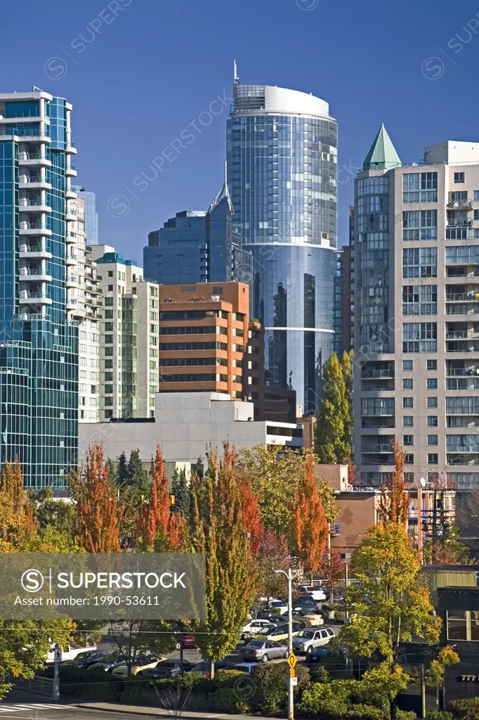 Downtown buildings, Vancouver, British Columbia, Canada.