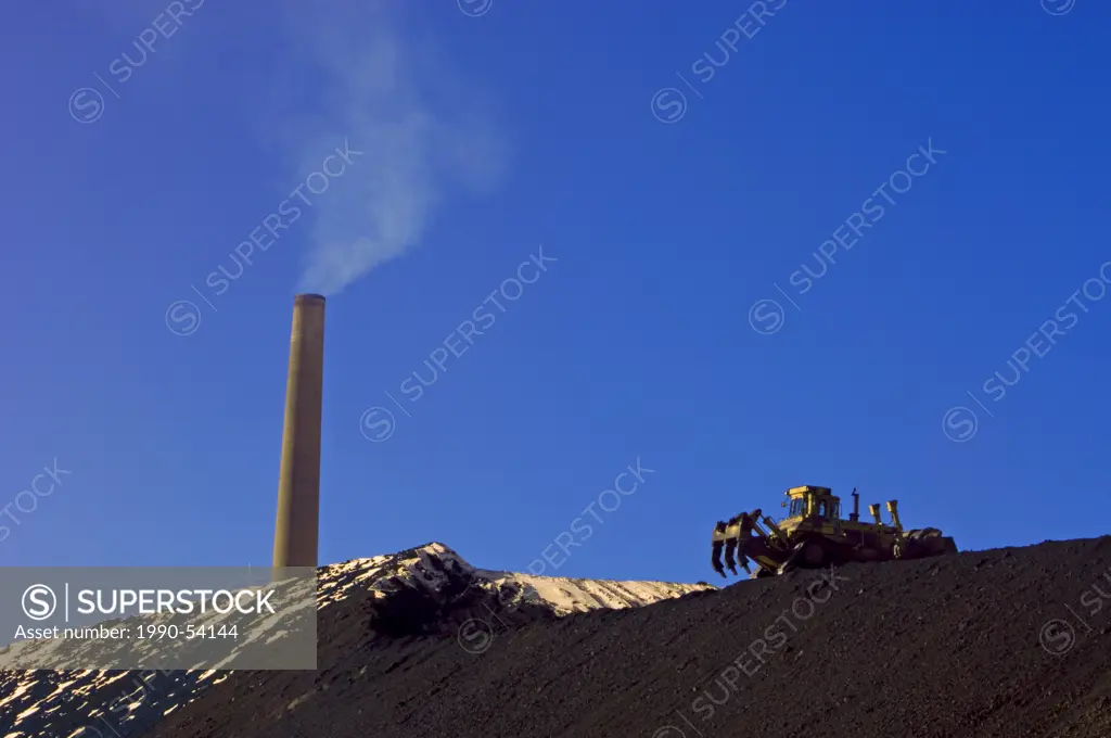 Slag dump slope stabilizing operation with Superstack, Sudbury, Ontario, Canada.