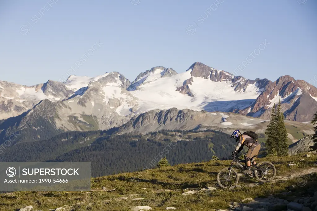 mountain biking in the coast mountainsnearwhistler.British Columbia, Canada.