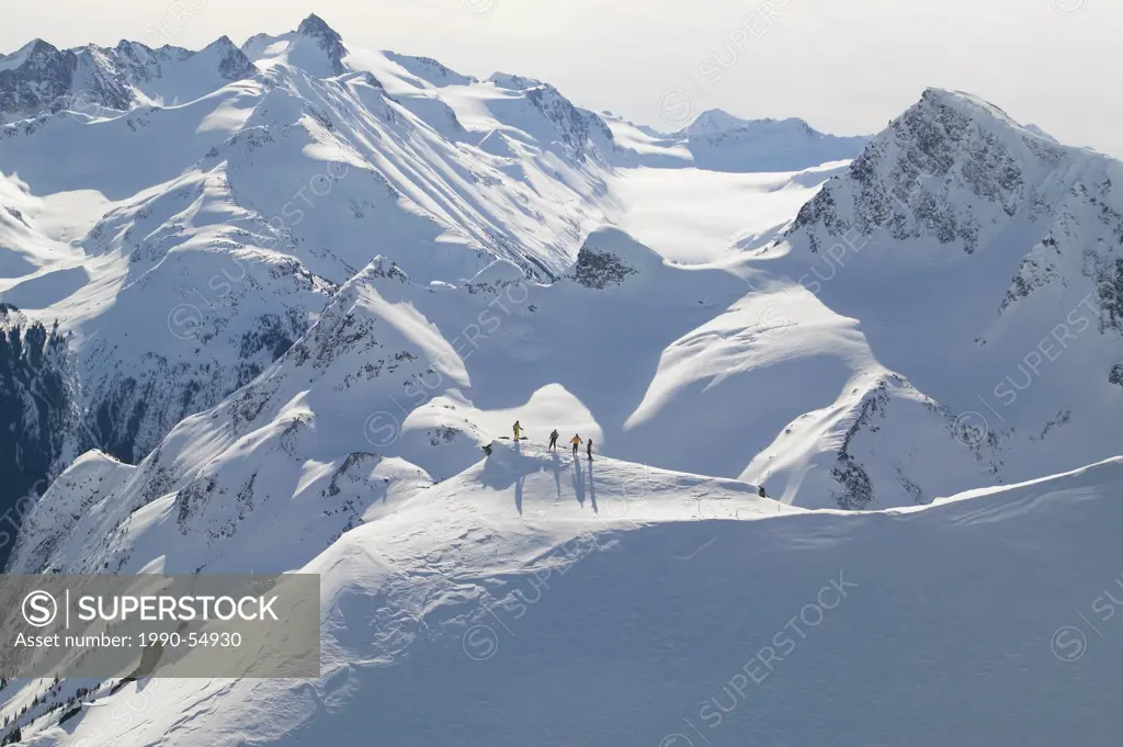 Helicopter Skiing, Coast Mountains, British Columbia, Canada.