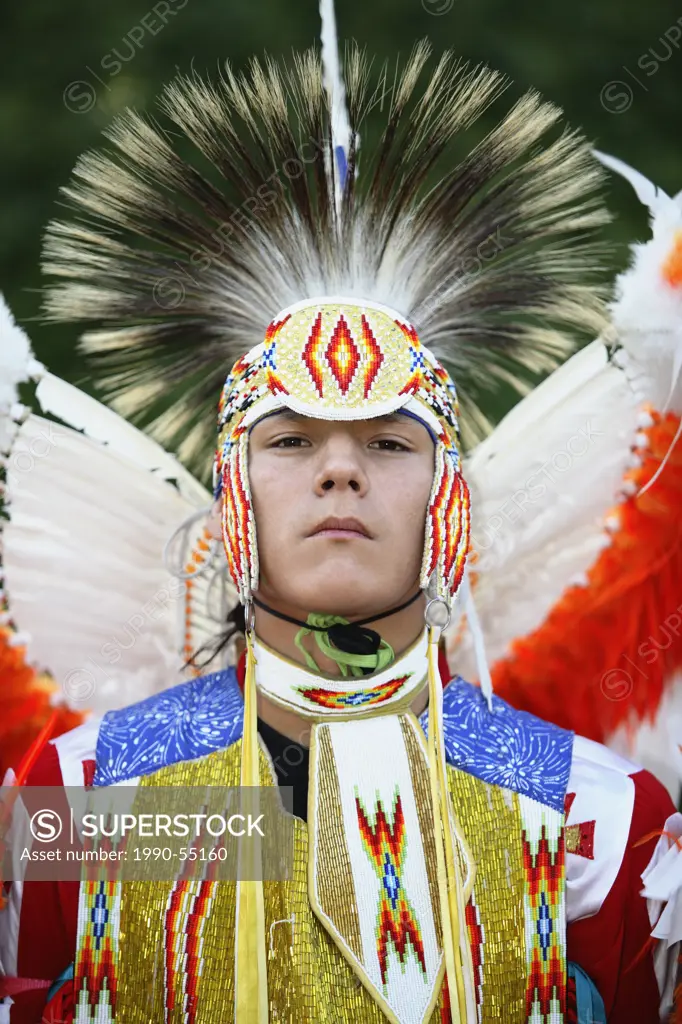 Men´s fancy dance outfit , Blackfoot Blood First Nations Dancer from Lethbridge, Alberta, Canada.