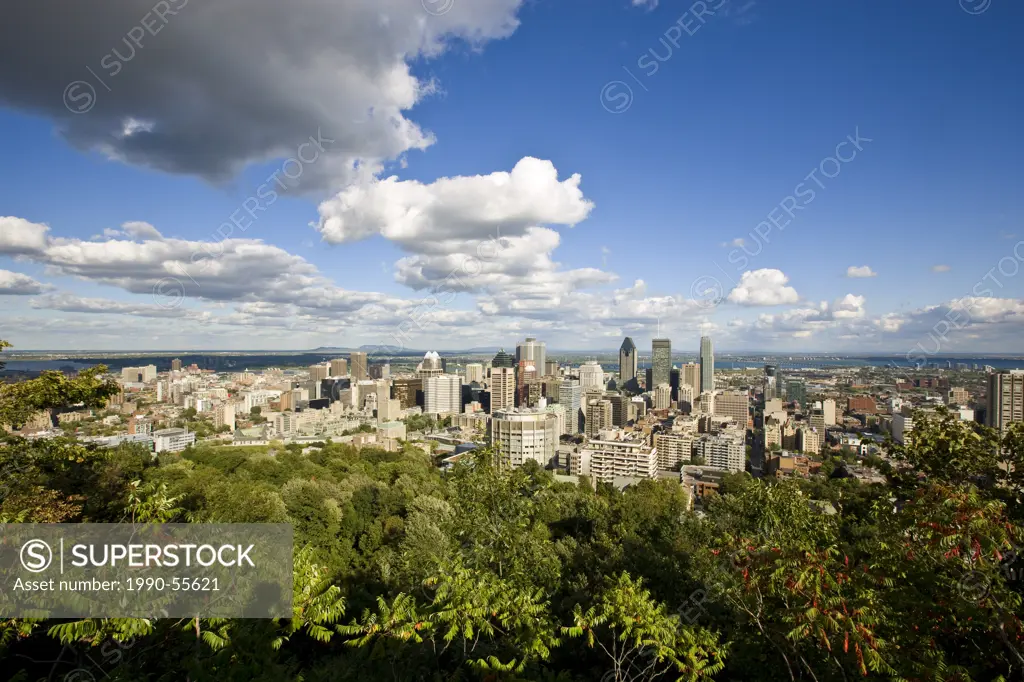 View of Montreal from Mont Royal, Montreal, Quebec, Canada.