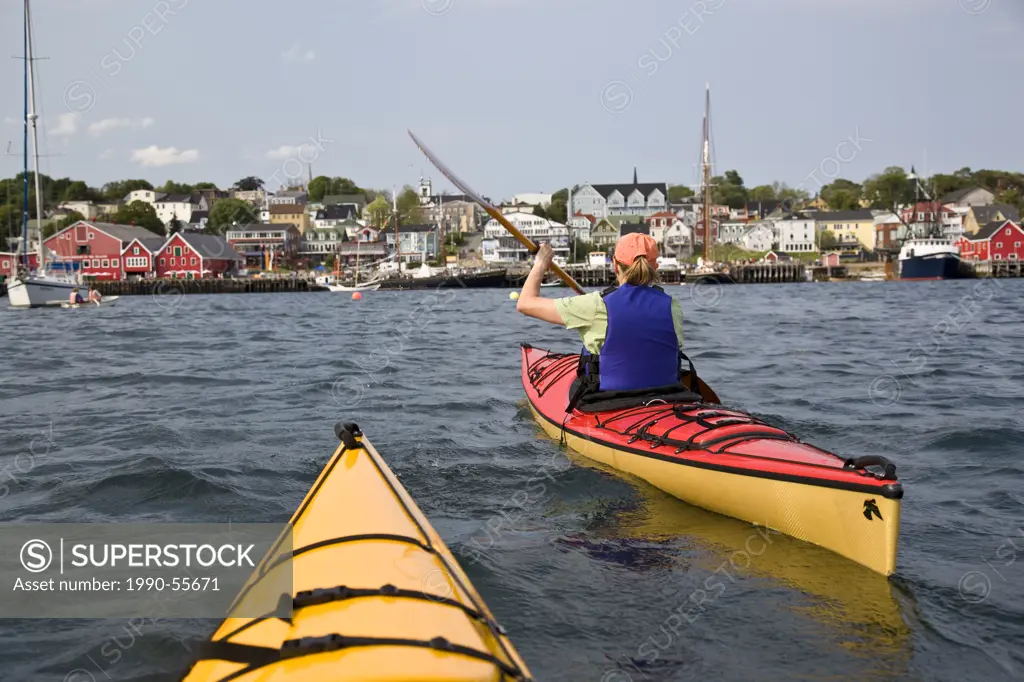 Sea_kayaking in Lunenburg, Nova Scotia, Canada.