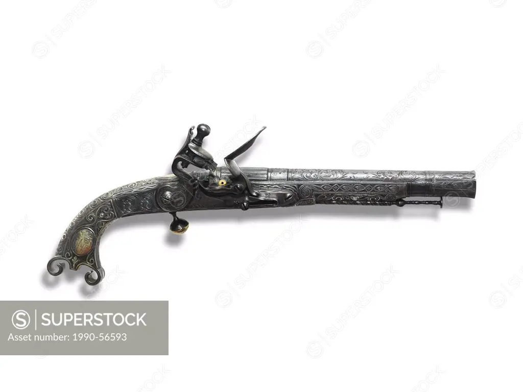 Antique flintlock pistol circa 1800s