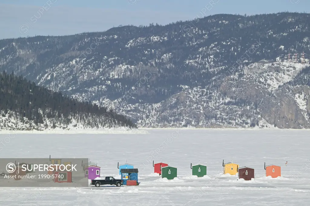 pack ice, St  Lawrence river, Charlevoix, quebec, canada