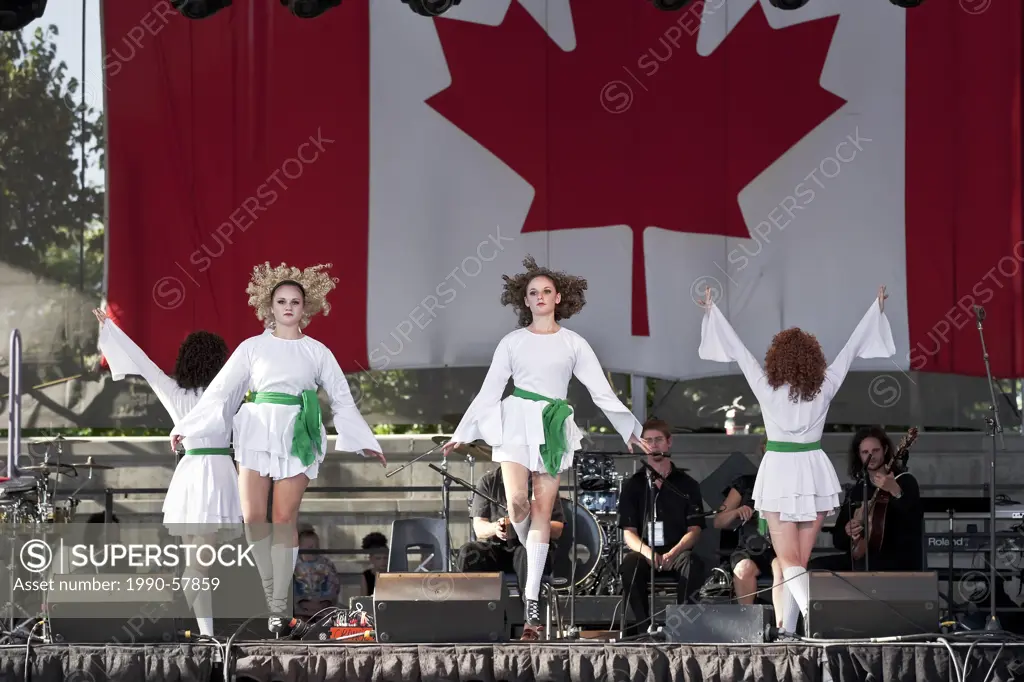 Irish stepdancers performing at Folklorama. Winnipeg, Manitoba, Canada.