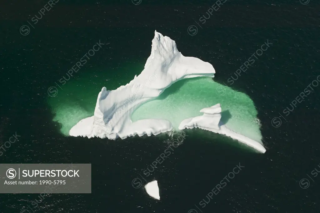 aerial view of Iceberg, near Merritt´s Habour, Kittiwake Coast, Newfoundland, Canada