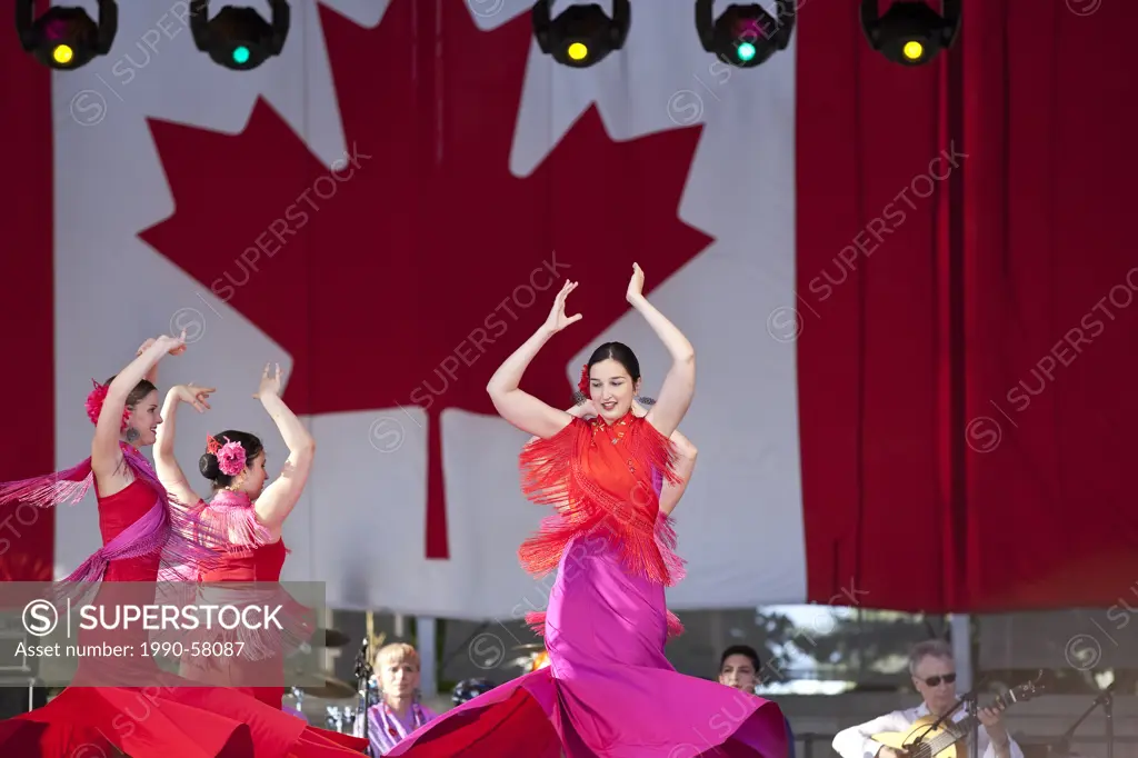 Spanish Flamenco dancers at Folklorama. Winnipeg, Manitoba, Canada.