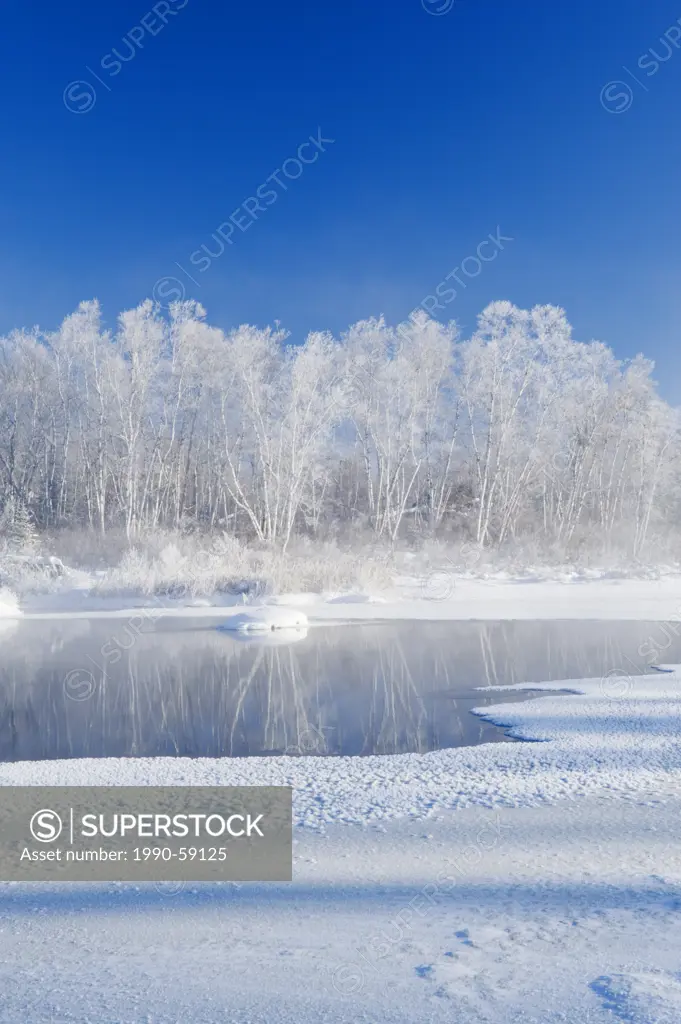 winter along the Whiteshell River, Whiteshell Provincial Park, Manitoba, Canada