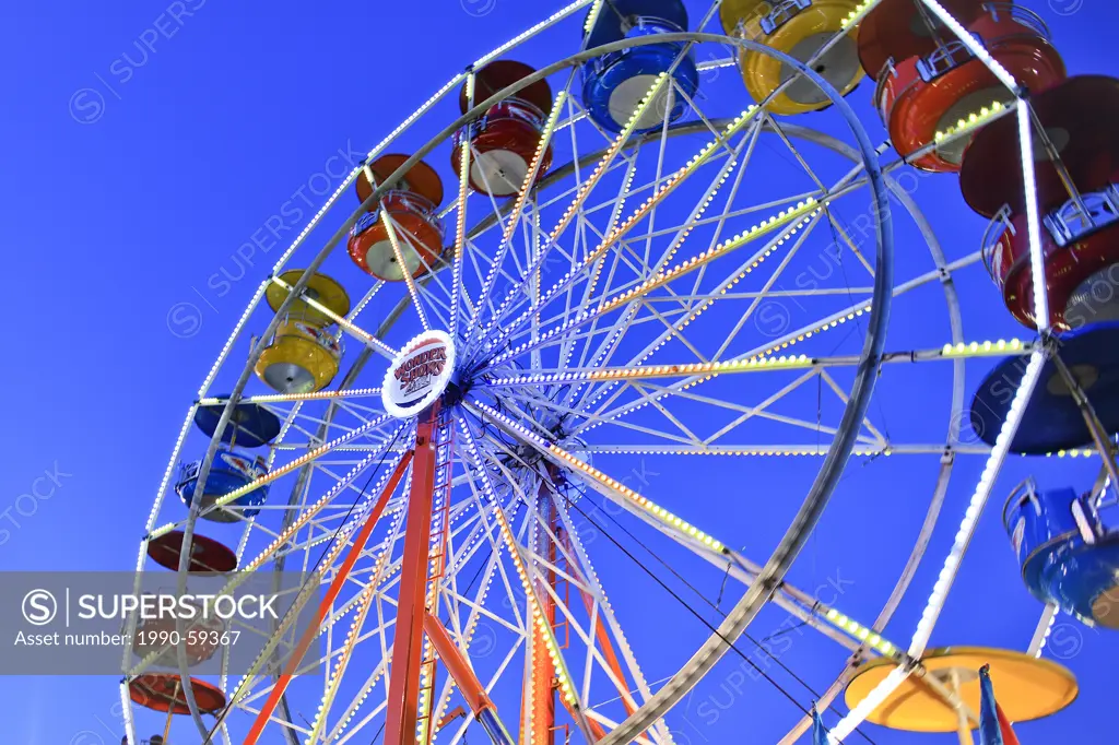 Ferris wheel at night, Morden Corn and Apple Festival, Morden, Manitoba, Canada