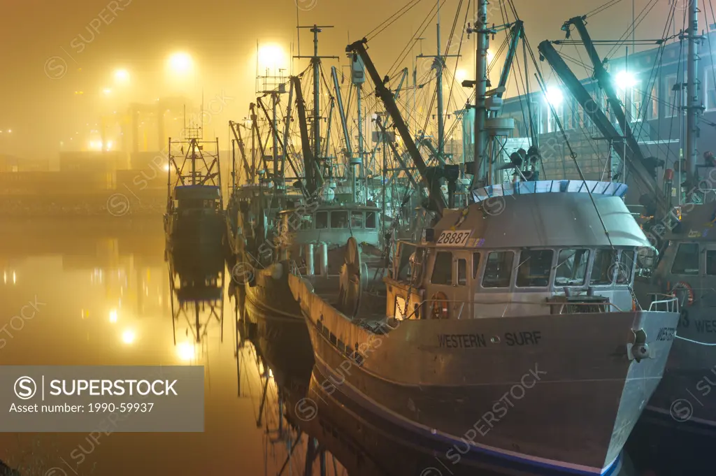 Commercial Fishing Boats in Vancouver Harbour, British Columbia, Canada