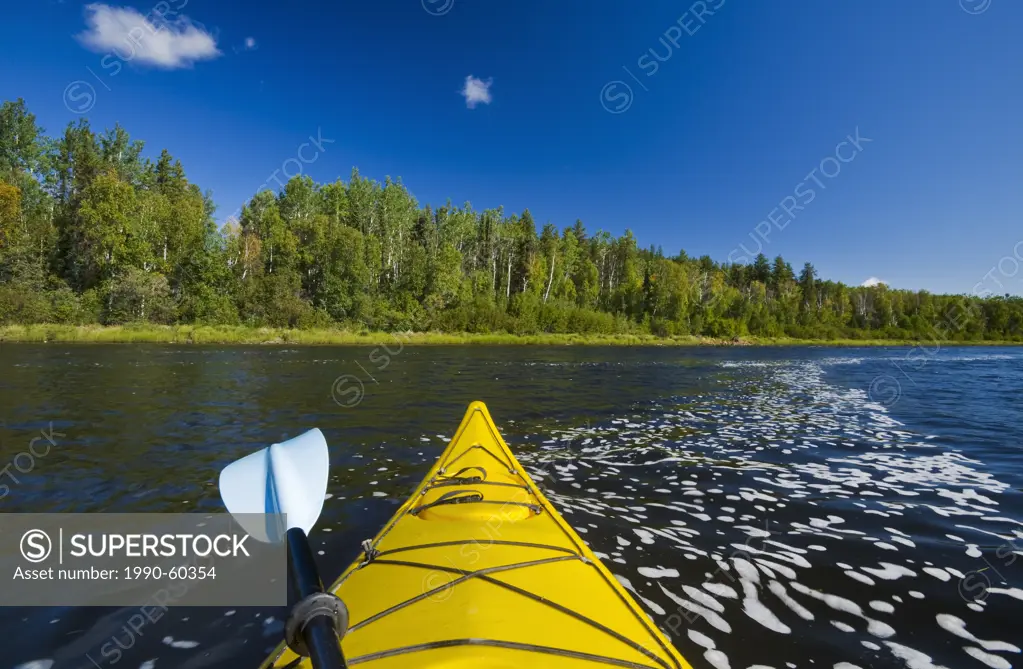 kayaking the Clearwater River, Clearwater River Provincial Park, Northern Saskatchewan, Canada