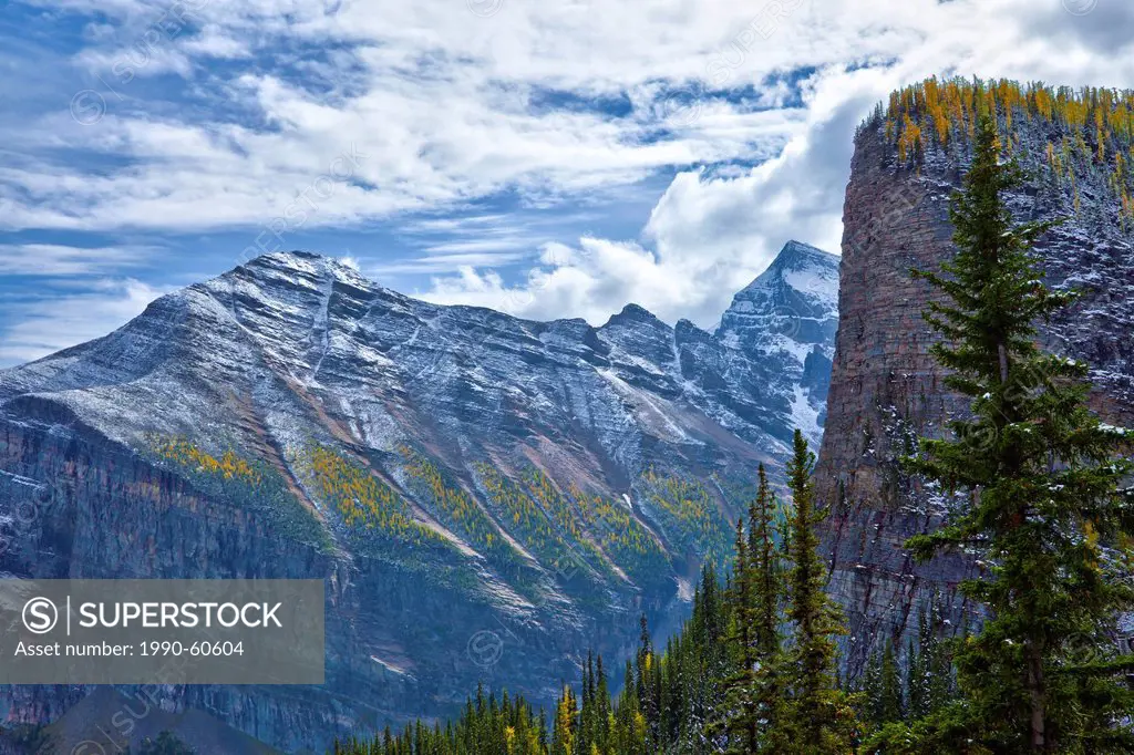 The Big Beehive and Fairview Mountain above Lake Louise, Banff National Park, Alberta