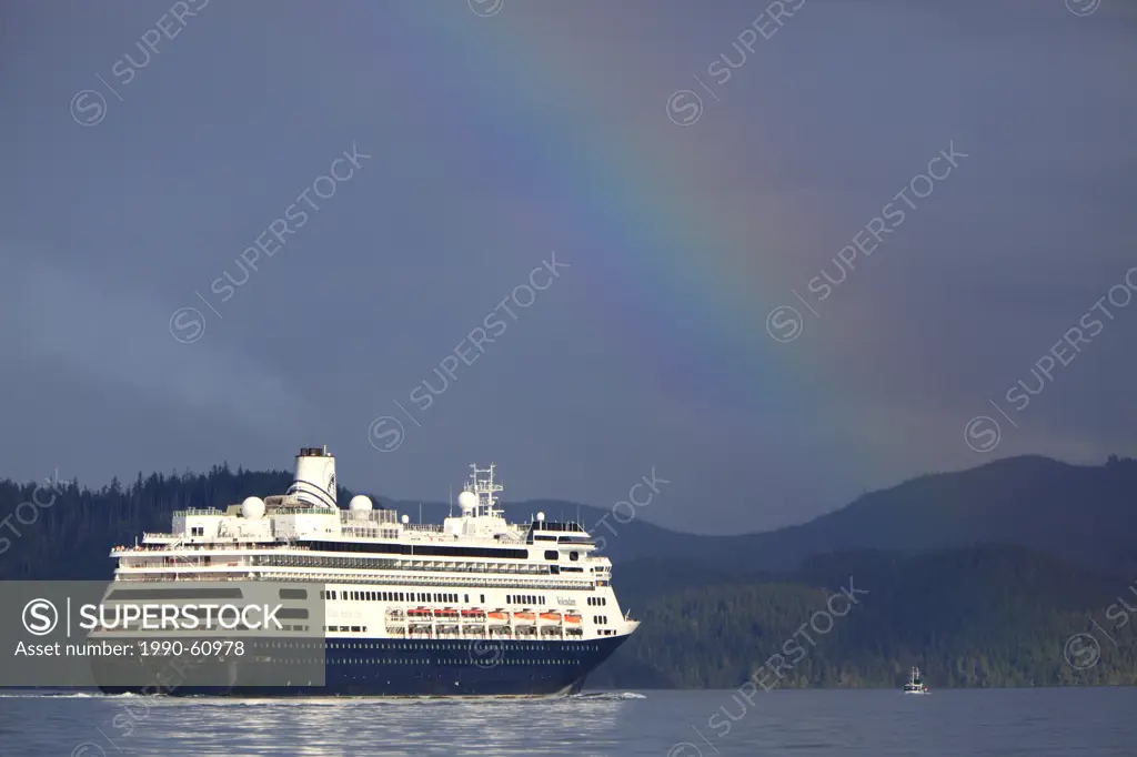 Cruise ship in the Inside Passage, BC, Canada