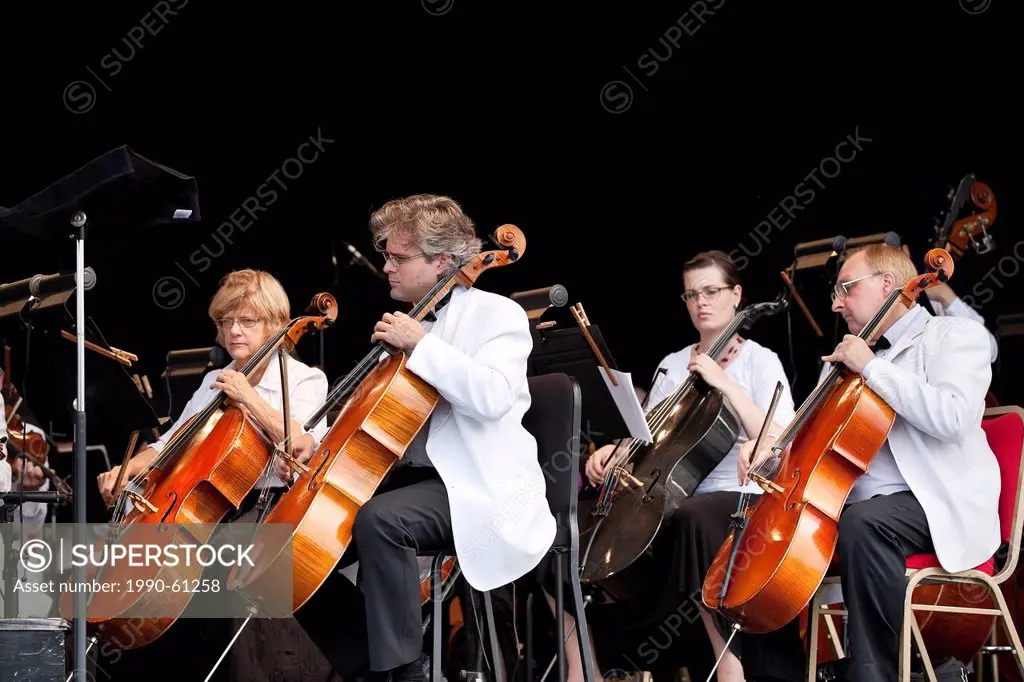 Cellists, Winnipeg Symphony Orchestra, Winnipeg, Manitoba, Canada