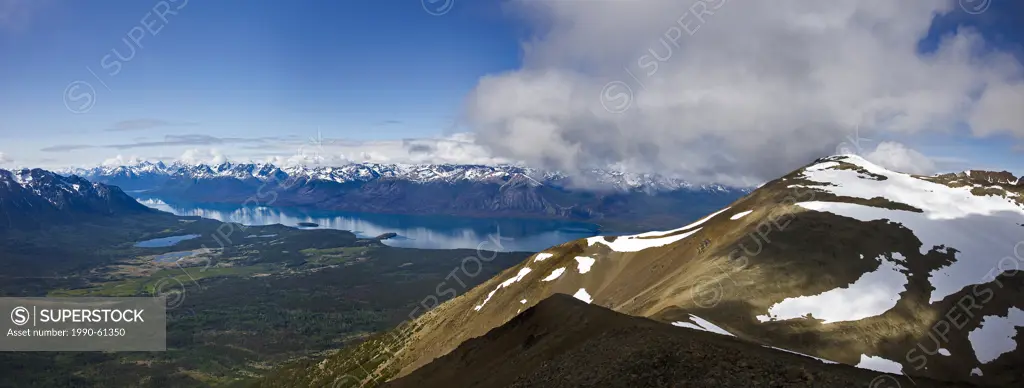 Chilko Lake and the Coast Mountains of British Columbia Canada