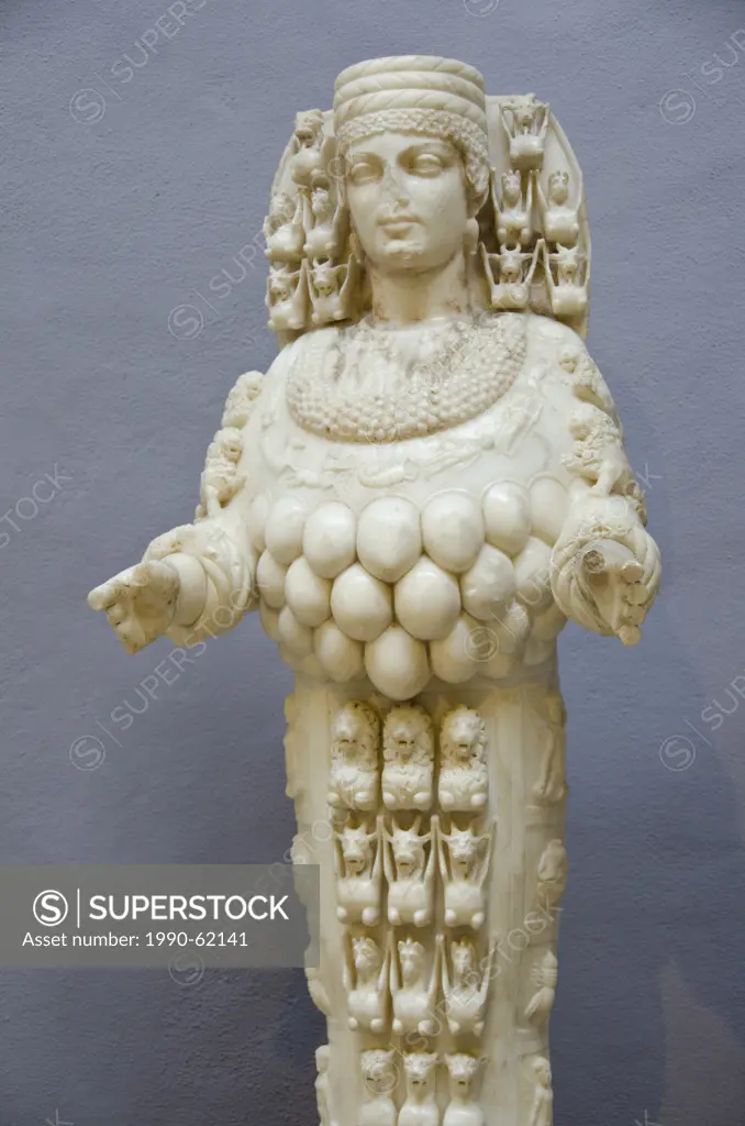Cybele/Artemis is Anatolian fertility goddess at the Museum in Selçuk is the central town of Selçuk district, Izmir Province in Turkey