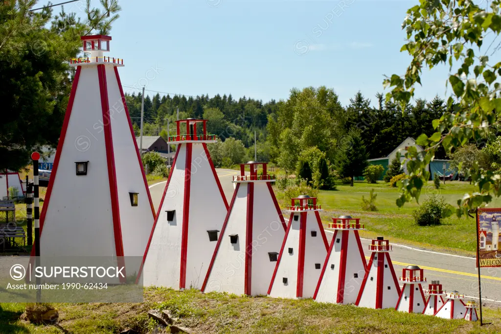 Model Lighthouses, Blueberry Ridge Crafts, New Salem, Nova Scotia, Canada