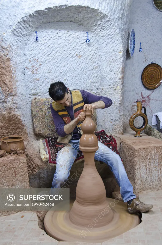 Craft workers in Avanos, Cappadocia, also Capadocia, Central Anatolia, largely in Nevsehir Province, Turkey