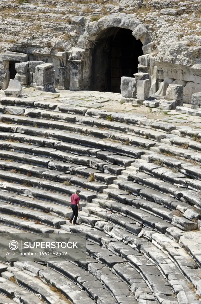 Amphitheatre at Miletus, an ancient Greek city on the western coast of Anatolia, Turkey