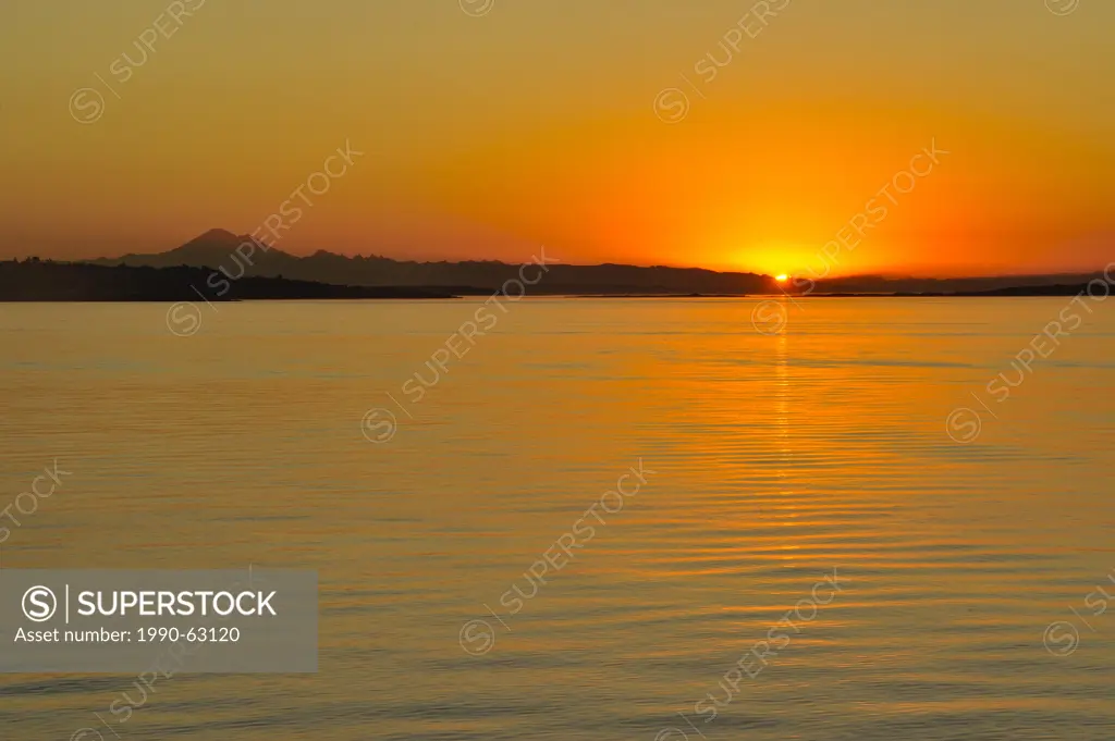 Sunrise over the Strait of Juan de Fuca, Victoria, British Columbia, Canada