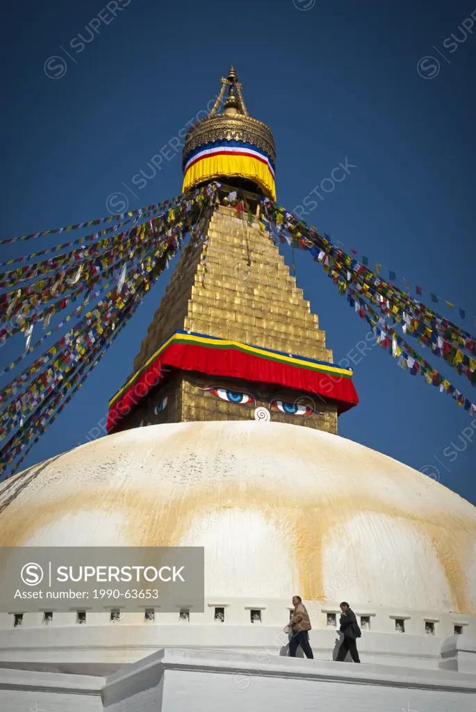 Boudhanath, is one of the holiest Buddhist sites in Kathmandu, Nepal