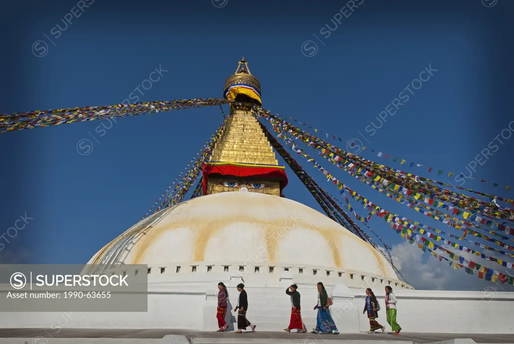 Boudhanath, is one of the holiest Buddhist sites in Kathmandu, Nepal