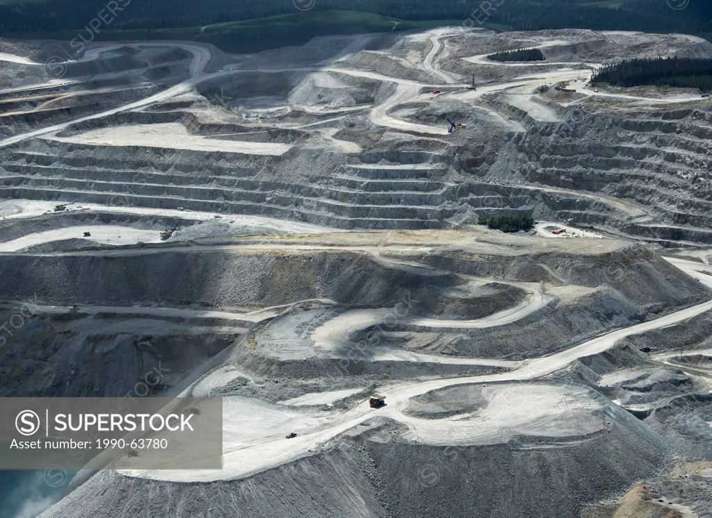 Aerial photography, Mount Polly Mine, British Columbia, Canada