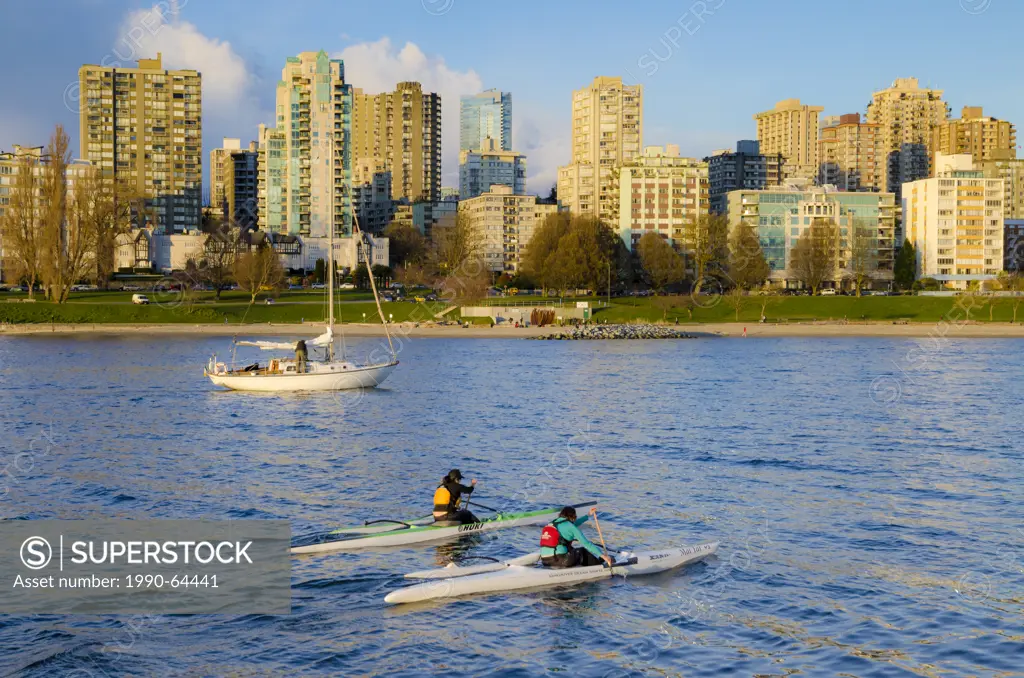 Outrigger Ocean Kayakers, English Bay at Vanier Park, Vancouver, British Columbia, Canada