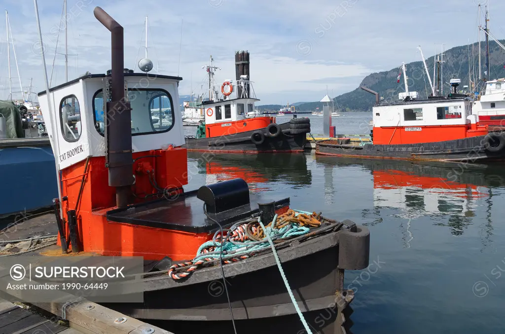 Tugboats, Cowichan Bay, Vancouver Island, British Columbia, Canada
