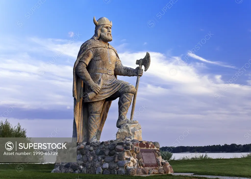Viking statue, Gimli, Manitoba, Canada