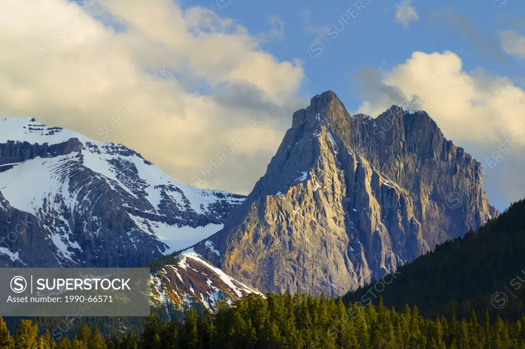 Mount Lougheed as view from Deadman´s Flats near Canmore, Alberta