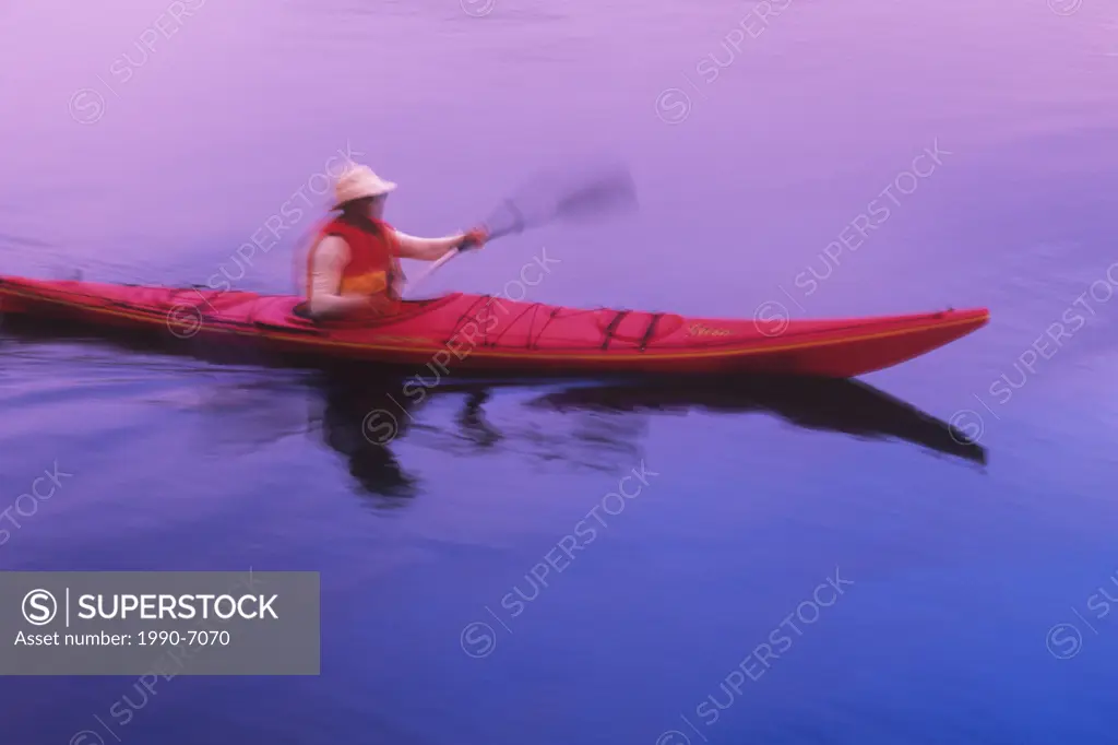 Kayaking off Minnie Island, Lake Superior, Ontario, Canada