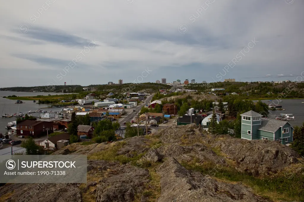 View of Yellowknife from Pilot's Monument Hill, Yellowknife, NWT.