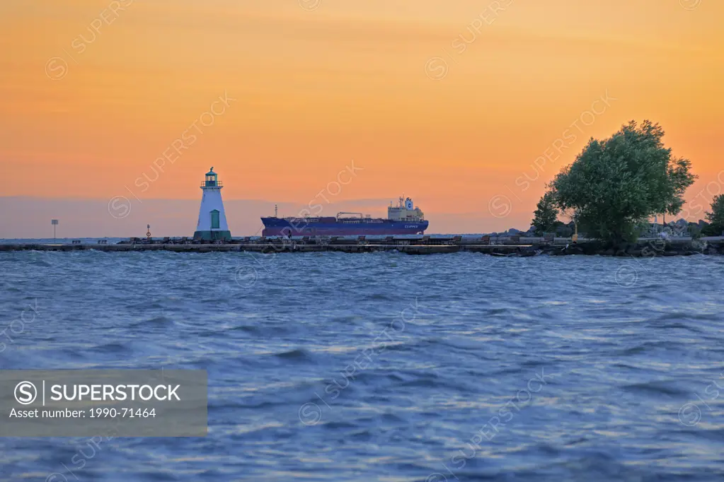Lighthouse on Lake Ontario at Port Dalhouise, St Catharines, Ontario, Canada