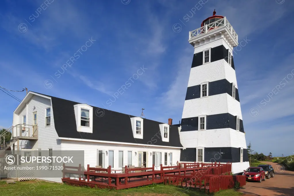 Lighthouse and Cedra Dunes, West Cape, Prince Edward Island, Canada