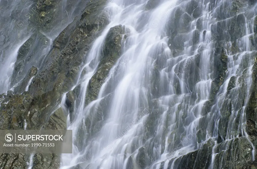 Waterfall detail on Gaspe Peninsula, ,La Tourelle, Quebec, Canada