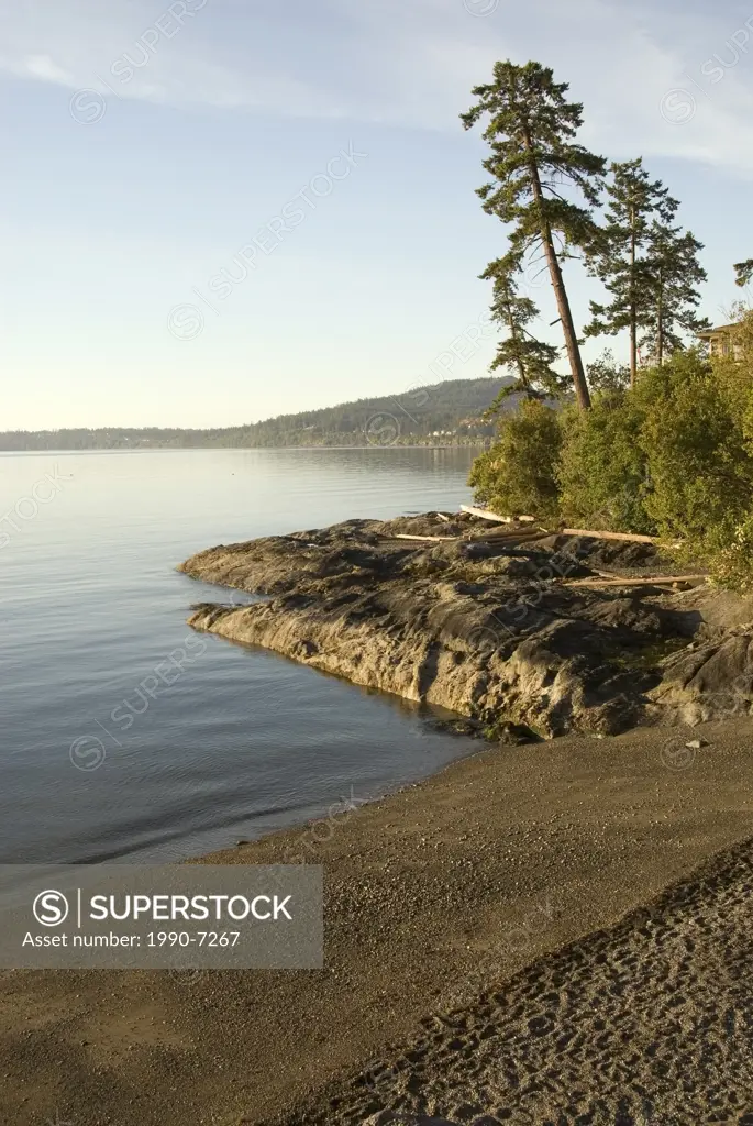 Sunrise on beach near Cordova Bay, Victoria, Vancover Island, British Columbia, Canada