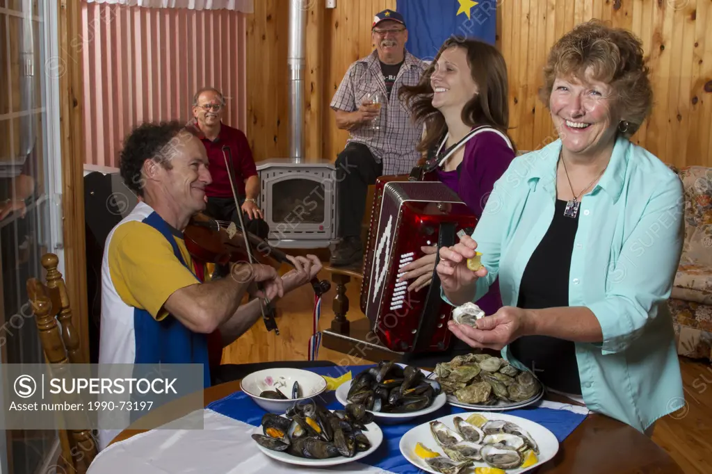 Acadian house party, Abrams Village, Prince Edward Island, Canada