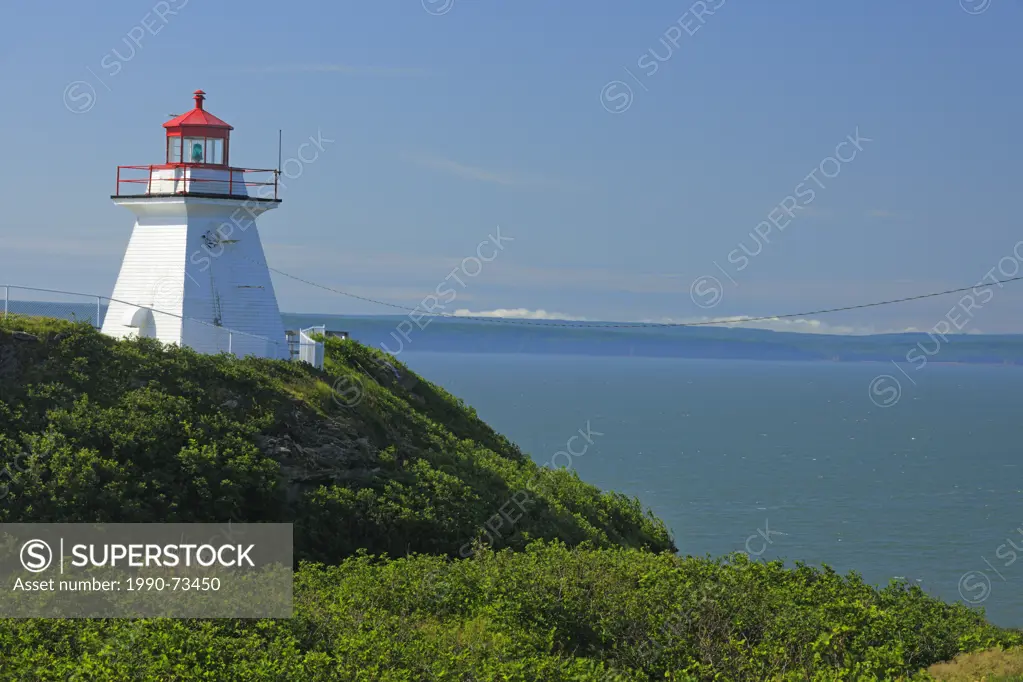 Lighthouse on Chignecto Bay, Cape Enrage, New Brunswick, Canada
