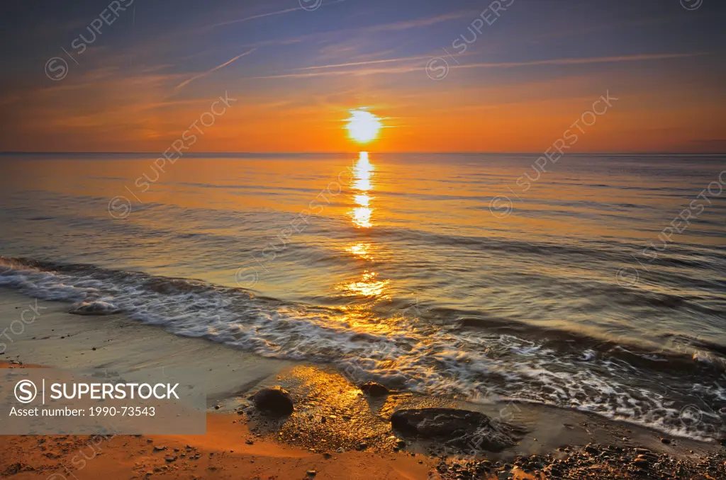 Sunset on Gulf of St. Lawrence, Campbellton, Prince Edward Island, Canada