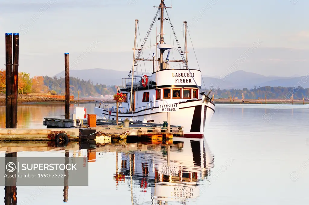 A fishing boat in Cowichan Bay, BC., Canada