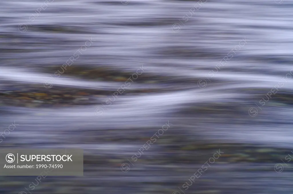 A Shuswap River abstract near Kingfisher in the Shuswap region of British Columbia, Canada