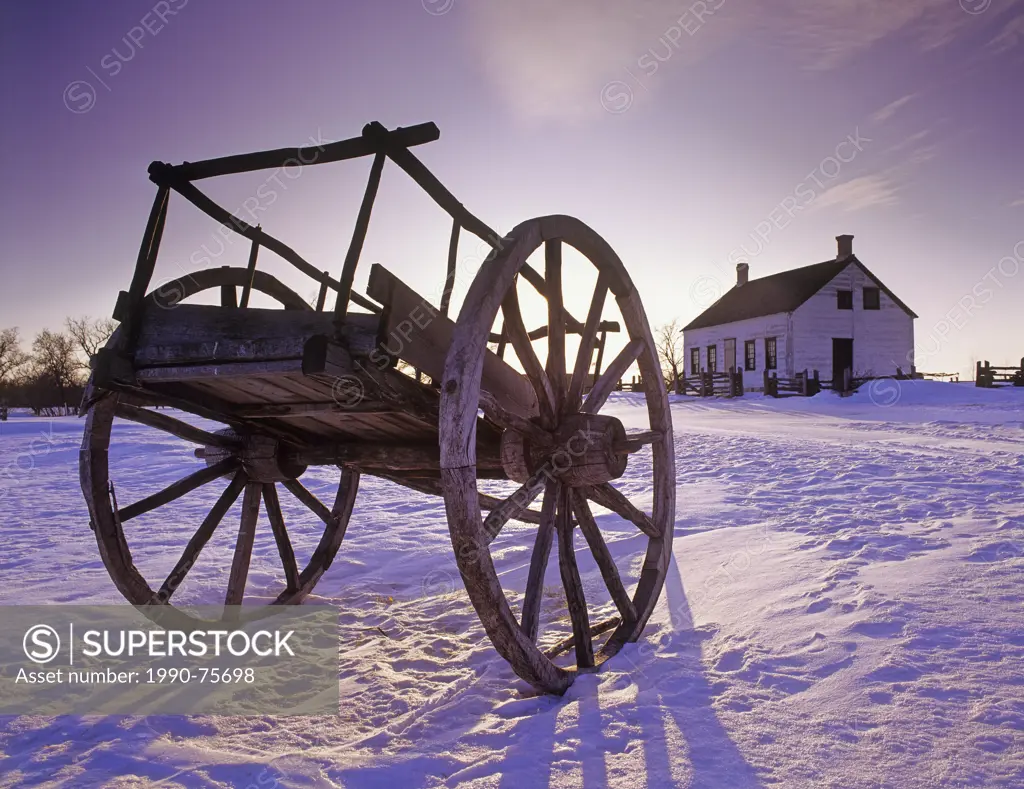 Red River cart, Lower Fort Garry National Historic Site, near Selkirk, Manitoba, canada