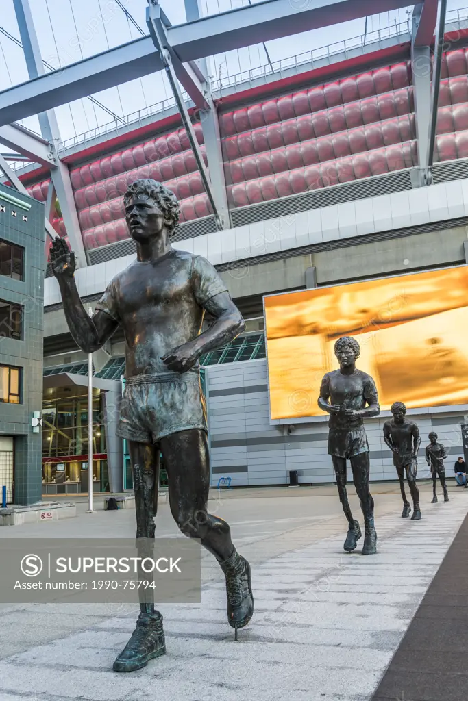 Terry Fox Memorial statues, BC Place, Vancouver, British Columbia, Canada